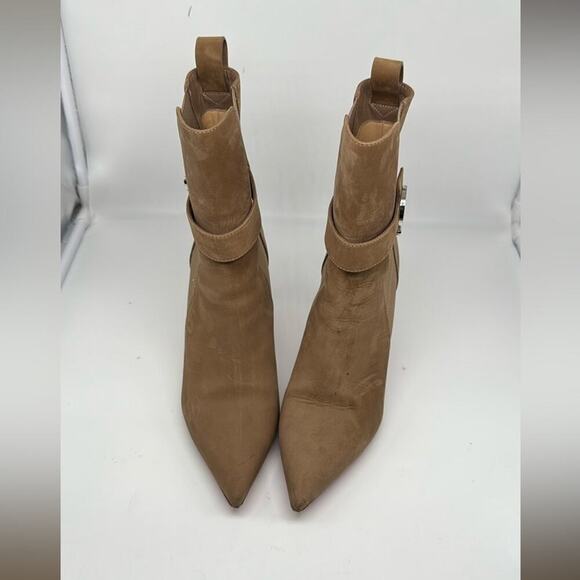 Christian Louboutin Brown/ Tan Suede leather CL chelsea Booty ankle boots EU 40 - Picture 2 of 16